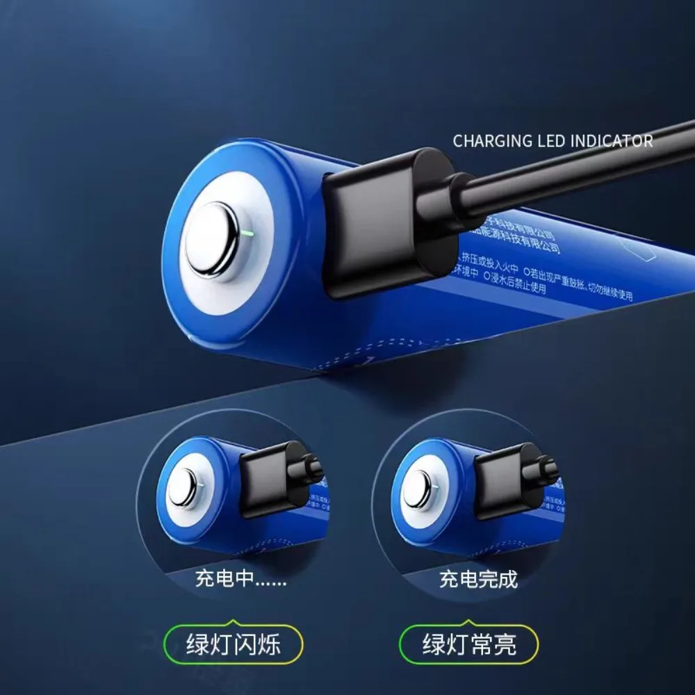 1 unids/lote AA batería recargable 1,5 V 3400mWh USB batería de iones de litio despertador cerradura de puerta juguete juego manija batería