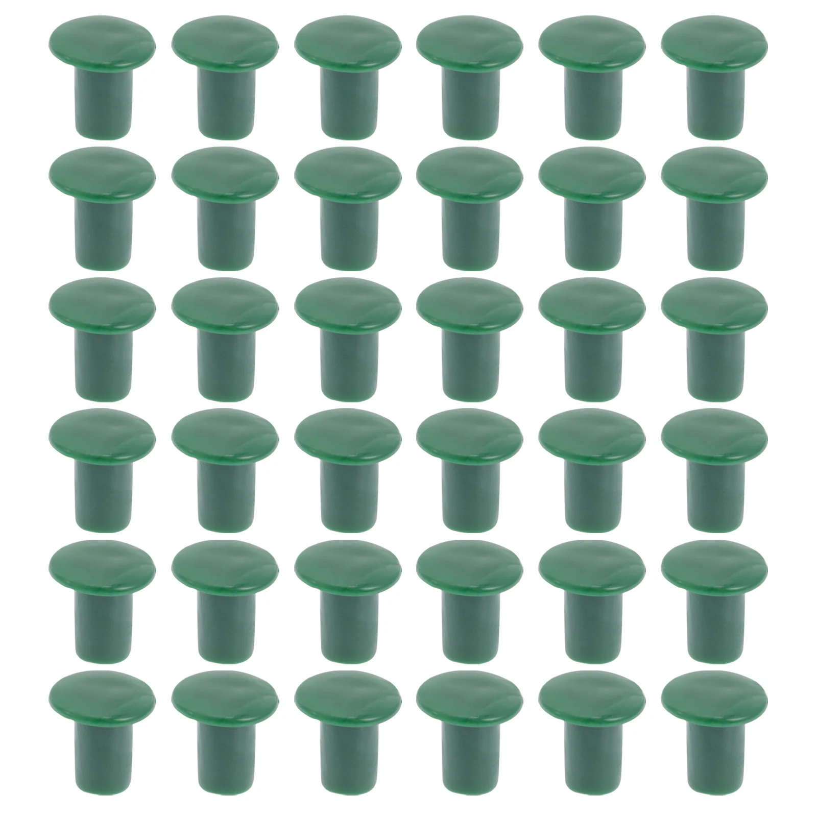 

36pcs Plant Support Caps Bright Green Plastic Cane Protective Tops Garden Safety Corner Covers Outdoor Farm Fence Pole Tips