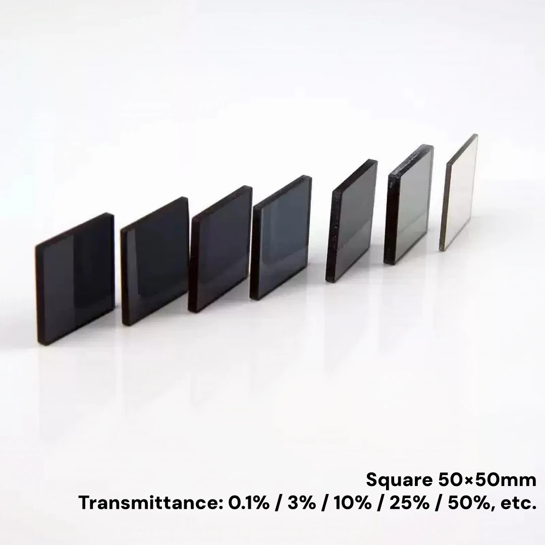 Absorptive Neutral Density Filter Square 50x50mm Optical Attenuator Gray Glass 400-700nm 5% 10% 20% for Optical Experiment