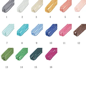 240pcs 10mm Gloss Like Pearls Glass Beads for DIY Bracelet Bangle Making 16 Sorts of Colors Could To Choose