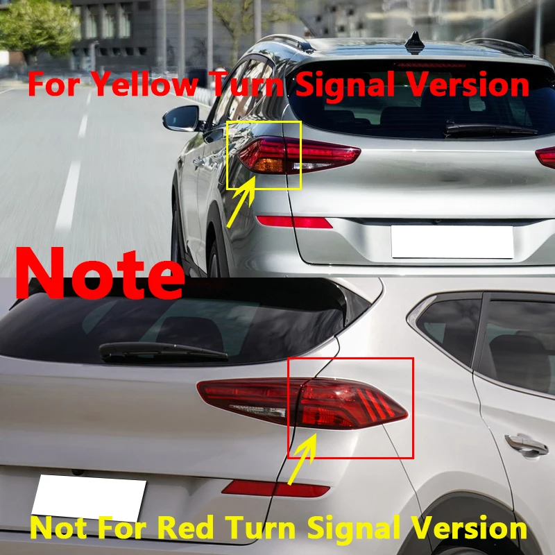 For Hyundai Tucson 2019-2021 Yellow Turn Signal Taillight Brake Signal Light Backup Light Driving Warning Light Flashing Light