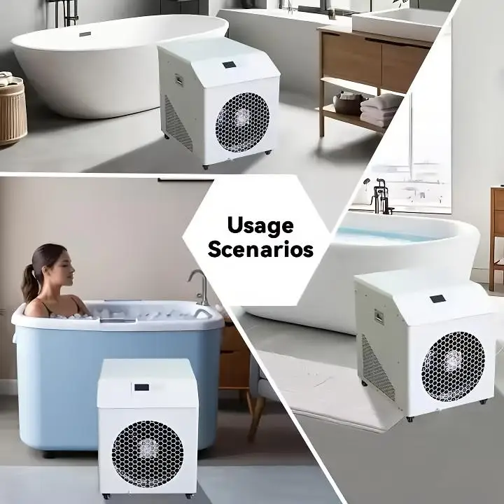 

STLFDual-Control0.8HP 110V/220V Air Cooled Chiller Ice Bath Machine110V/220V Remote&Touch Panel Flexible Use Pump Core Component