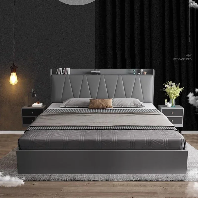 European Beauty Bed Multifunctional Minimalist Headboards Modern Bed Castle Wooden Sleeping Princess Beliche Home Furniture