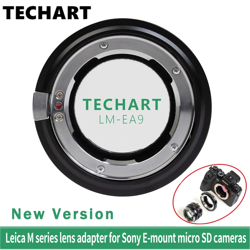 

TECHART LM-EA9 Camera Lens Autofocus Adapter Ring upgraded for Leica M Lens to Sony E FE Cameras A7II A7RII A7R3 A7R4 A9 A7SII