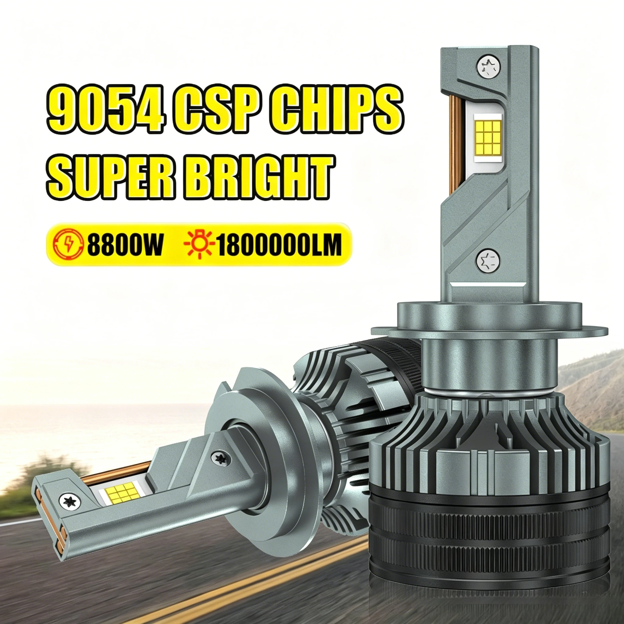

H7 LED Headlight 1800000LM 8800W H4 3 Copper pipes LED Lights Bulb for Car 12V 24V H1 H8 H11 HB3 HB4 9005 9006 9012 9007 6000K