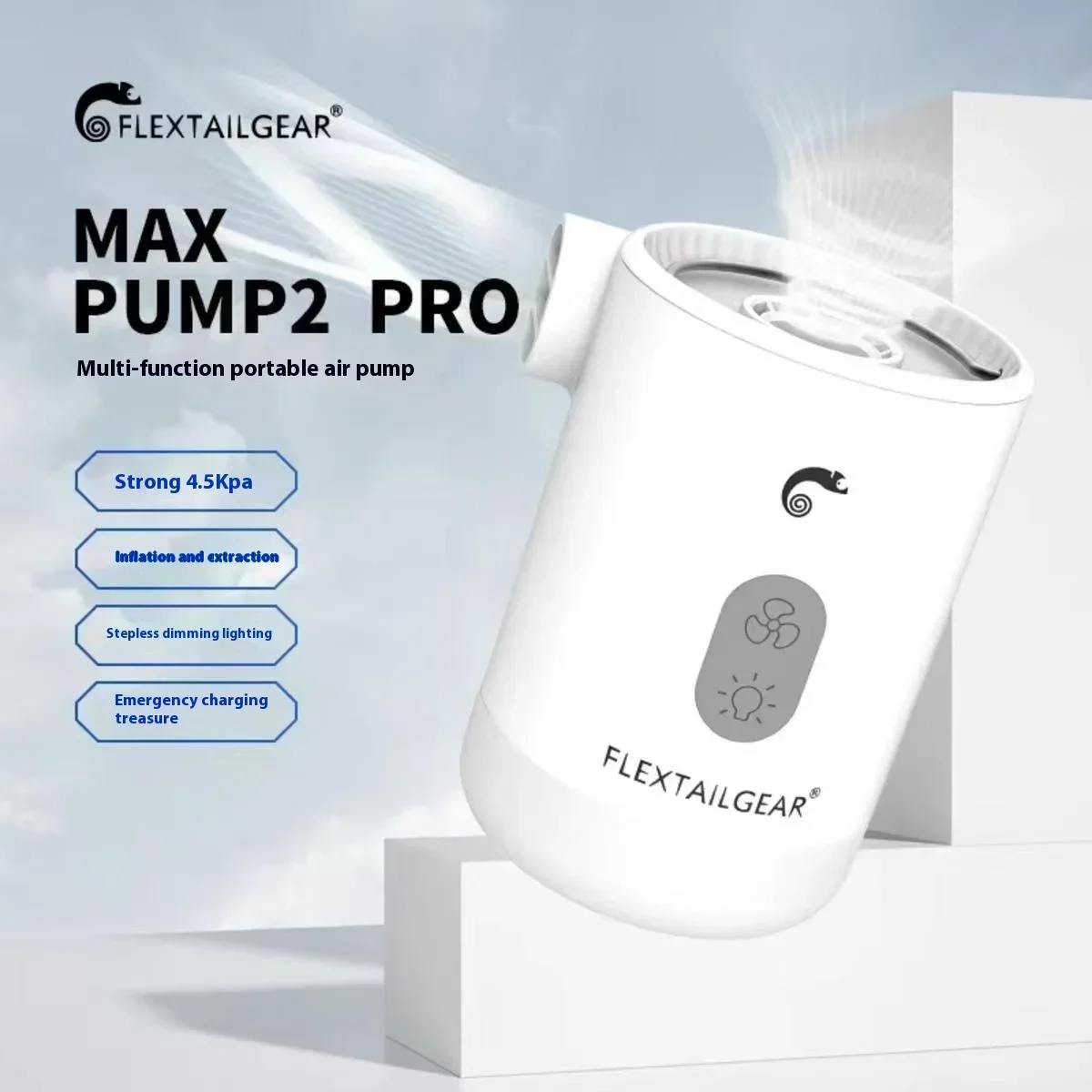 Flextailgear Max Pump2 Pro Outdoor Portable Mini Air Pump Electric Inflator USB Charging Sleeping Pad Camping Mattress 4-in-1