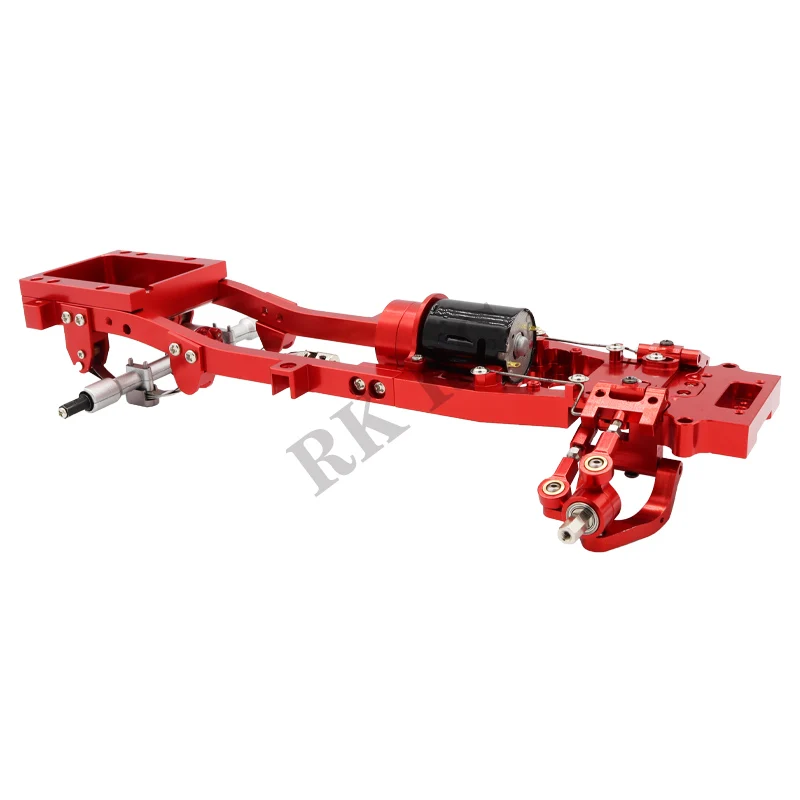 1/10 WPL D12 Full Metal Chassis Frame with Rear Axle Kit Gearbox Leaf Springs Steering Cup Upper Lower Swing Arm Slider Parts