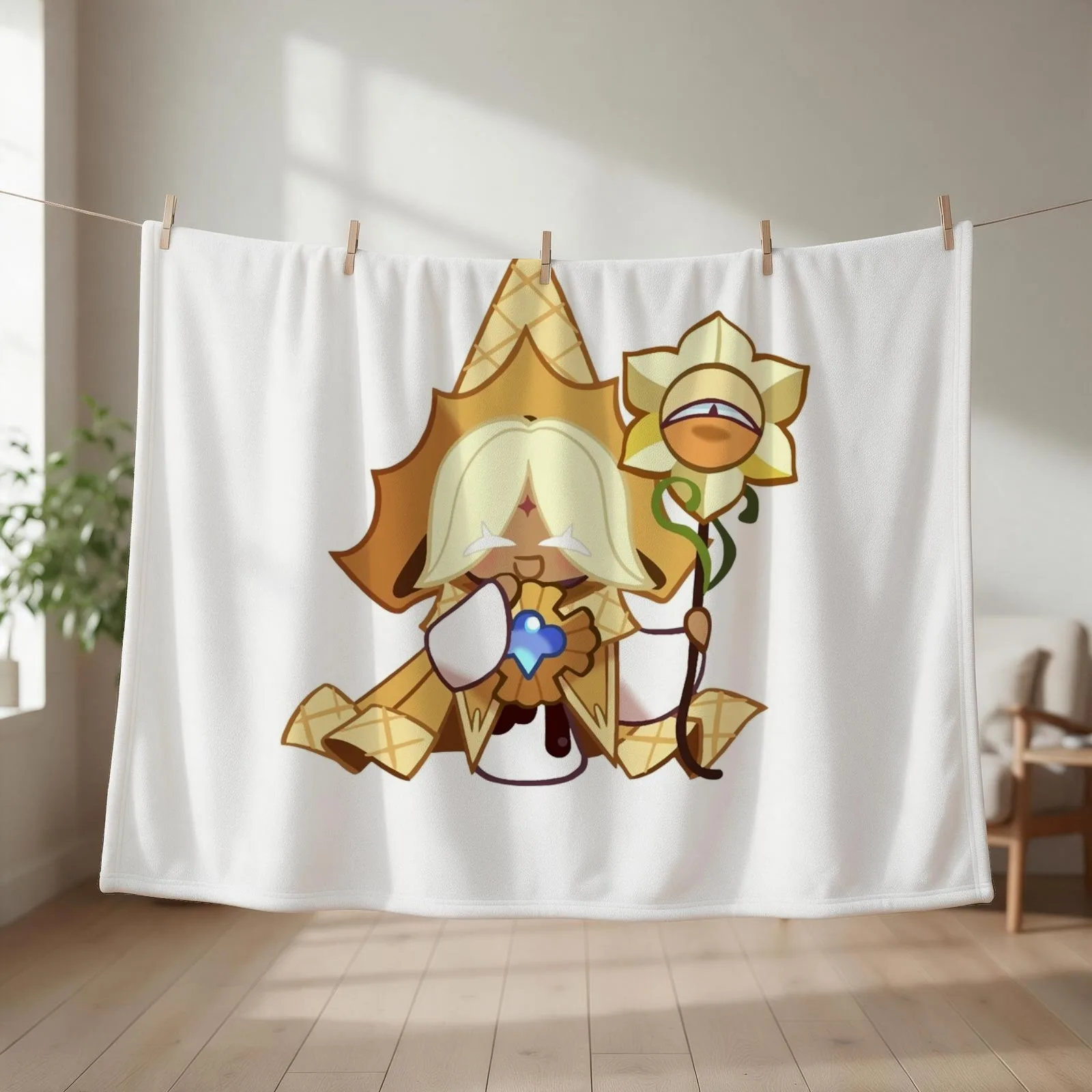 Pure Vanilla Cookie (Cookie Run Kingdom) Throw Blanket Bed linens halloween Luxury decorative Blankets