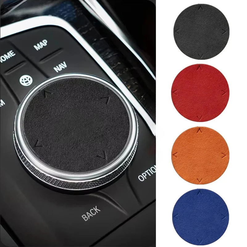 Suede Wrap Car Multimedia Button Knob Trim Sticker For BMW G20 F20 F30 F10 F31 F32 F34 F36 F25 Serie 1 2 7 X3 X4 X5 X6 i3 iX3 Z4