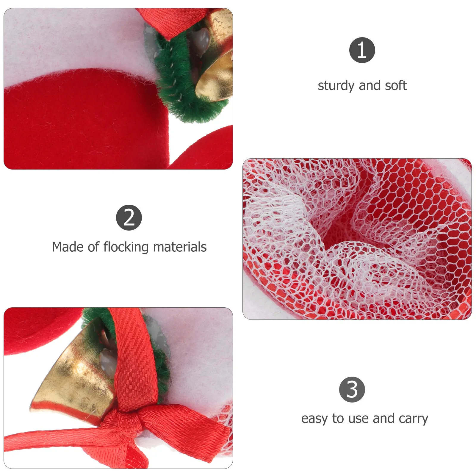 

8pcs Candy Boots Gift Flocking Christmas Decor Snack Holder Holiday Hanging Pendant Chocolate Storage Sweet Bag Xmas