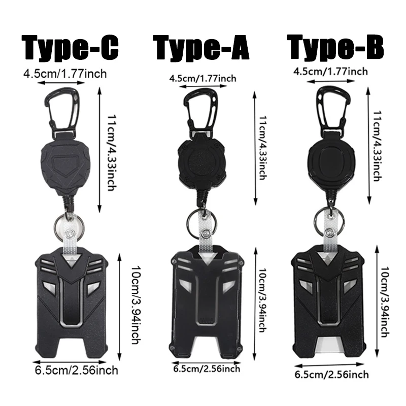 Tempat Kartu ID Casing Penutup Kartu Bus Klip Lencana Tugas Berat Tempat Lencana Dapat Ditarik Tempat Lencana ID Klip Lencana Gulungan Klip Lencana