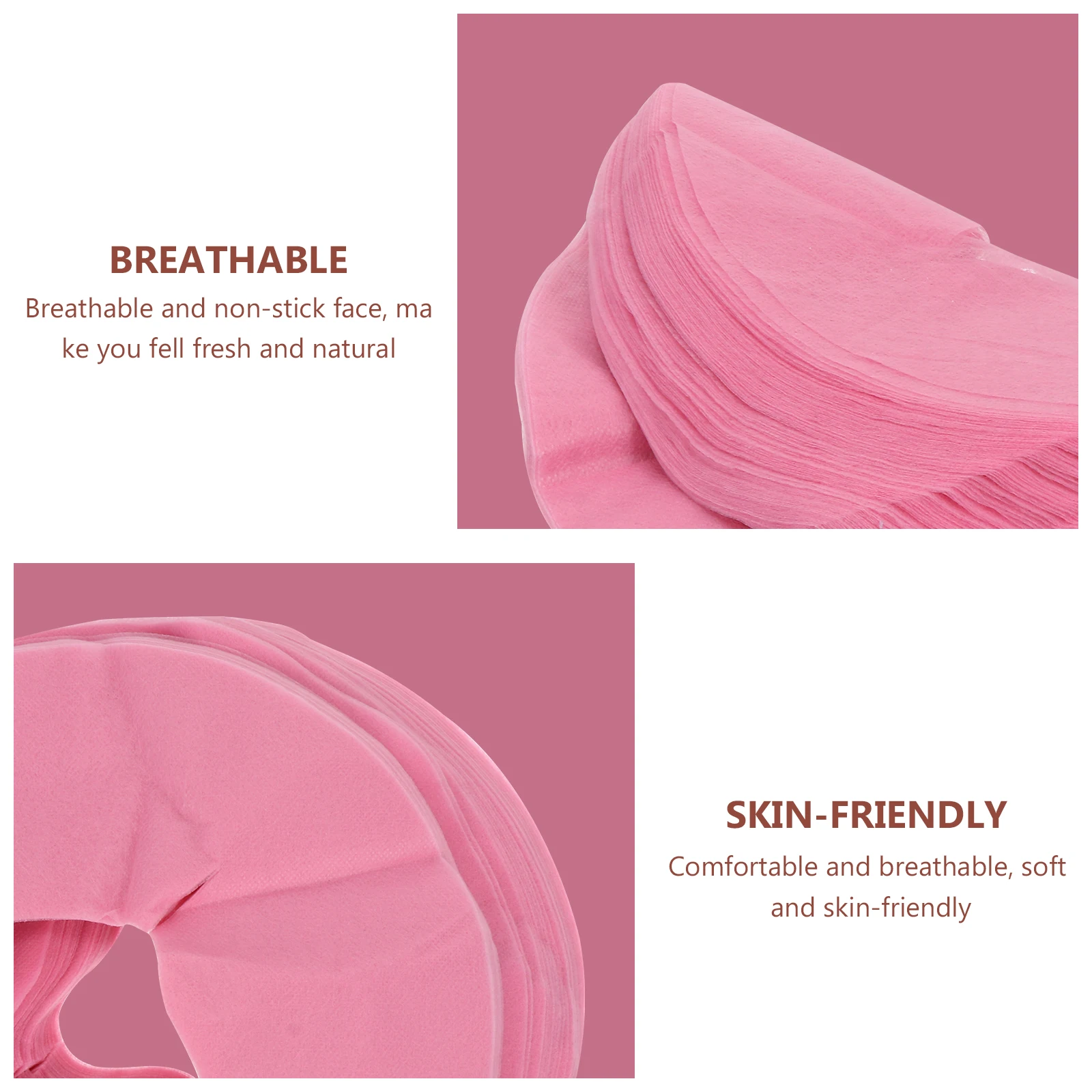 50 قطعة منصات تدليك الوجه القابل للتصرف الجمال حصيرة تنفس غير عصا ل سبا صالون عيادة سرير تدليك غطاء ثقب الوجه منشفة #4