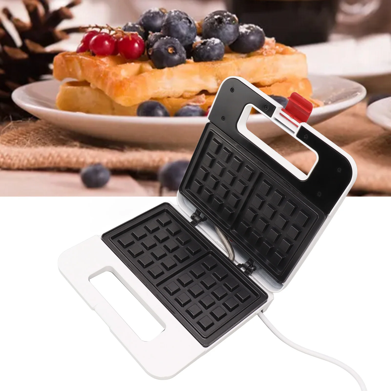 

Compact Electric Waffle Maker Cooking Kitchen Appliances Multifunction Breakfast Waffles Machine Non-stick Iron Pan 220V