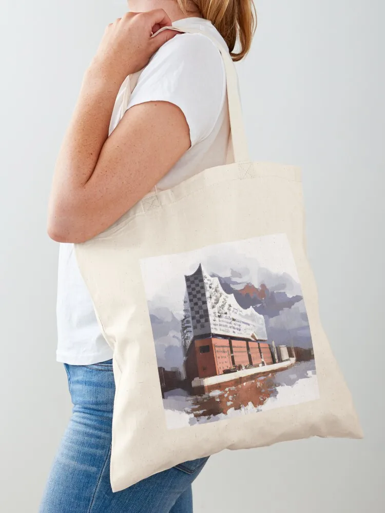 

AI Architecture . Elbphilharmonie Tote Bag bags luxury women tote bag custom women bag shopping trolley