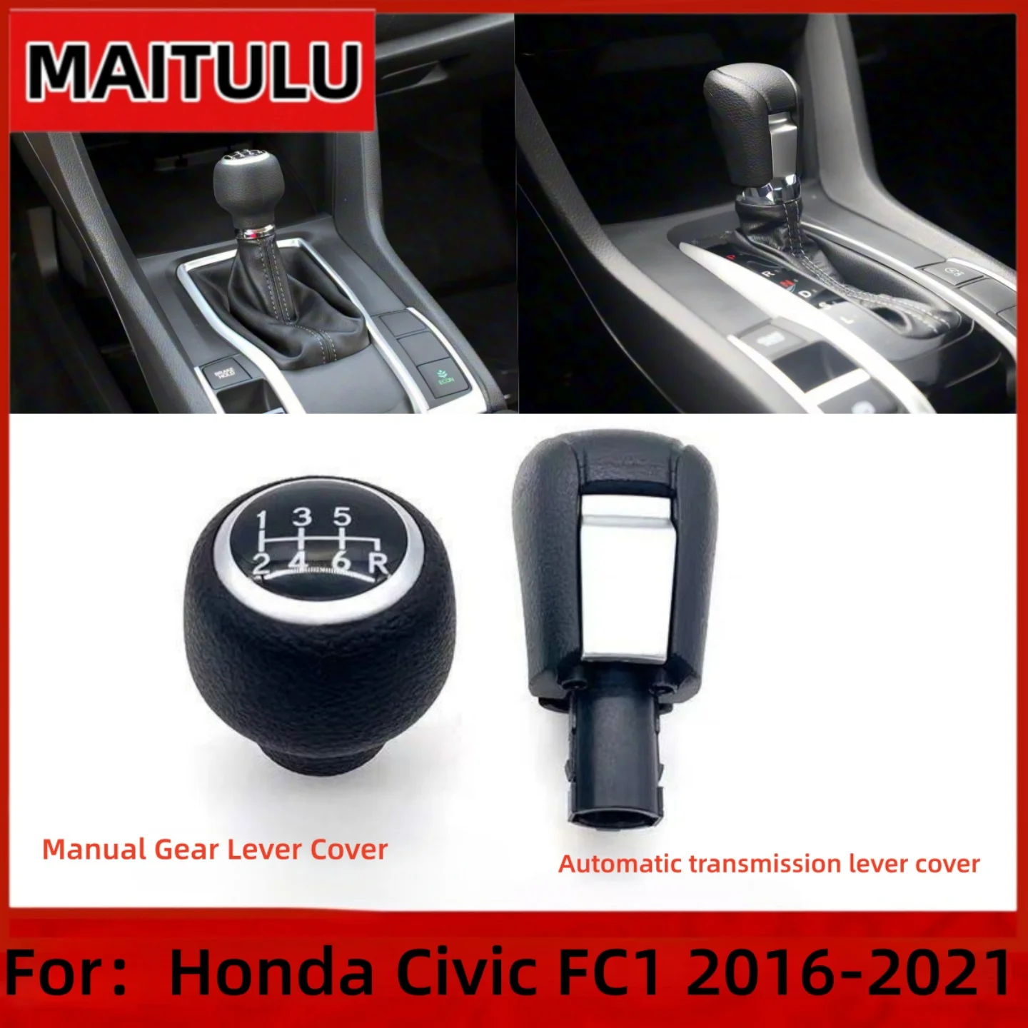 

Для Honda Civic FC1 2016-2021 54131-TEA-H81ZA Автомобильная ручка рычага переключения передач 54102TBAL02ZB Крышка ручного рычага переключения передач