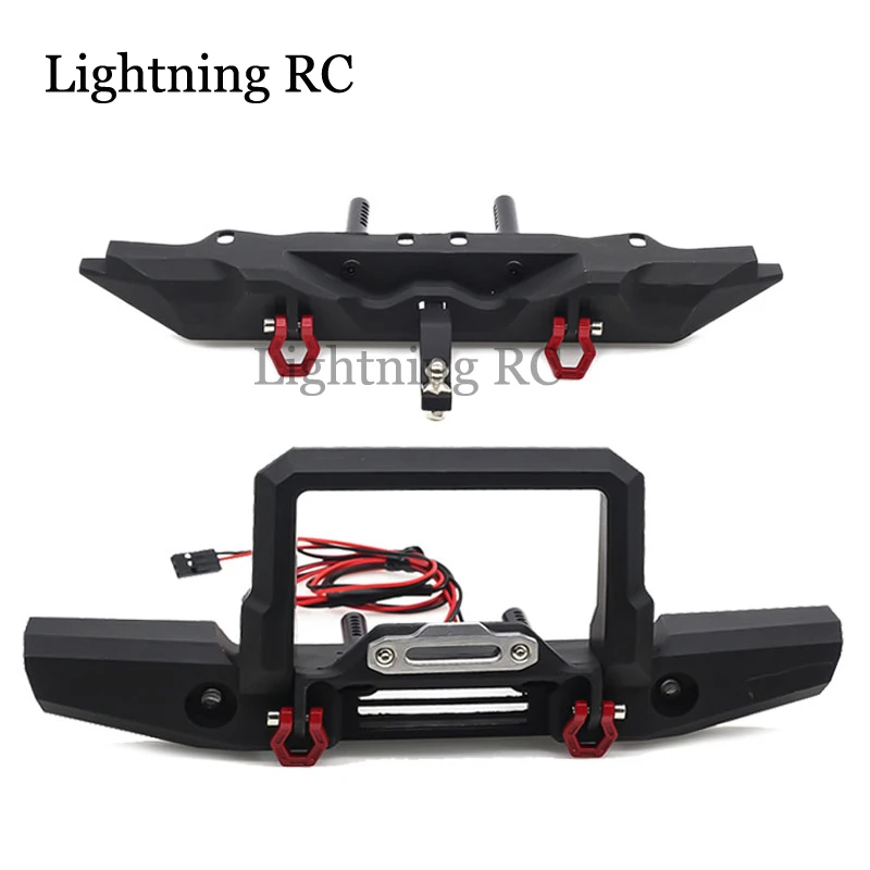 

RC Car Metal Front Bumper with Led Light and Rear Bumper for 1/10 RC Crawler TRX-4 TRX-4 Axial SCX10 Upgrade Parts