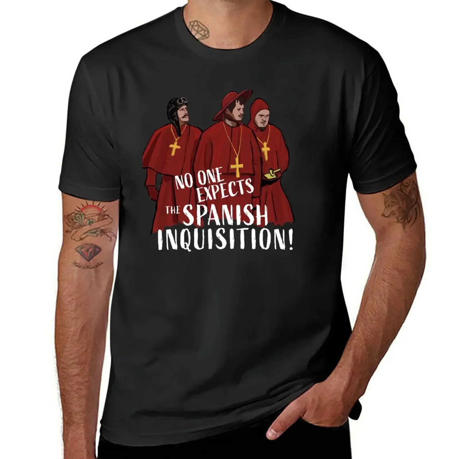 

No One Expects the Spanish Inquisition! T-Shirt anime blacks mens t shirt