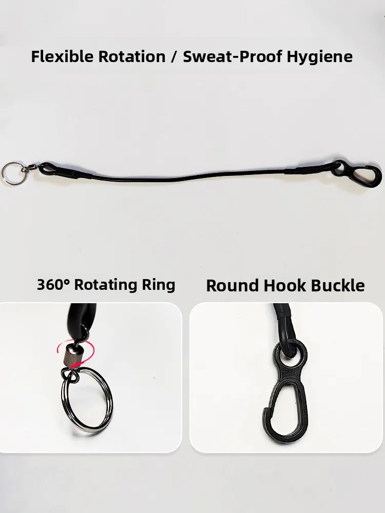 Professional Basketball Referee Elastic Silicone Anti-Sweat Short Whistle Rope Version Steel Wire Hanging Rope 40 Whistles