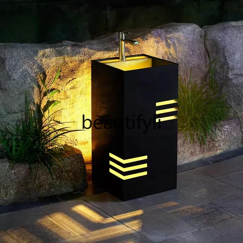 

ss K178ss25 Stone column basin, outdoor courtyard floor-to-ceiling simple basin, wash basin, balcony marble sink