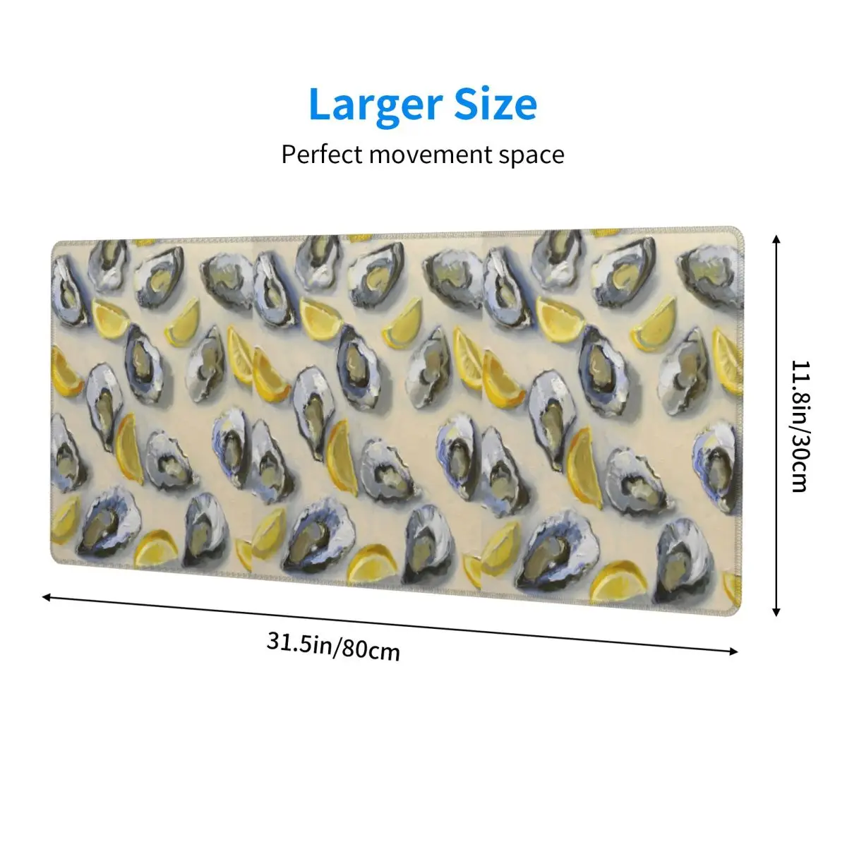 Large Mouse Pad Australian Oysters And Lemons Still Life Gamer PC Laptop Mats Keyboard Carpet Computer Gaming Desk Mat