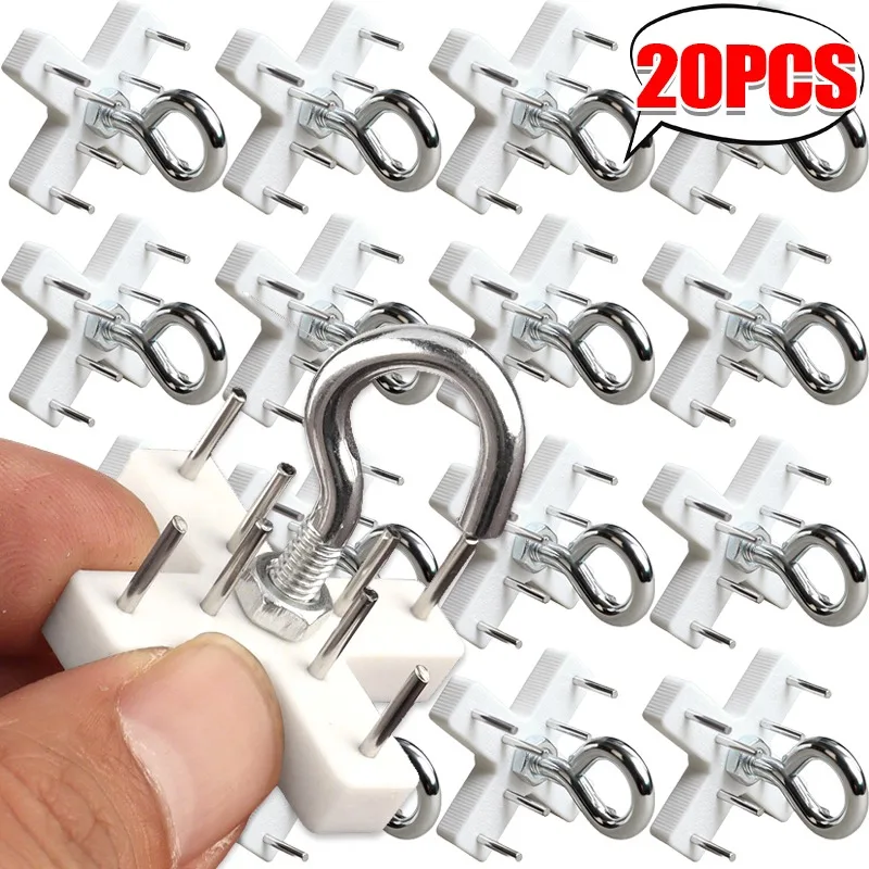 

20/1Pcs Ceiling Hook Heavy Metal Hook Multifunctional Wedding Mosquito Net Curtain Eye Hanging Racks Home DIY Decorative Rings