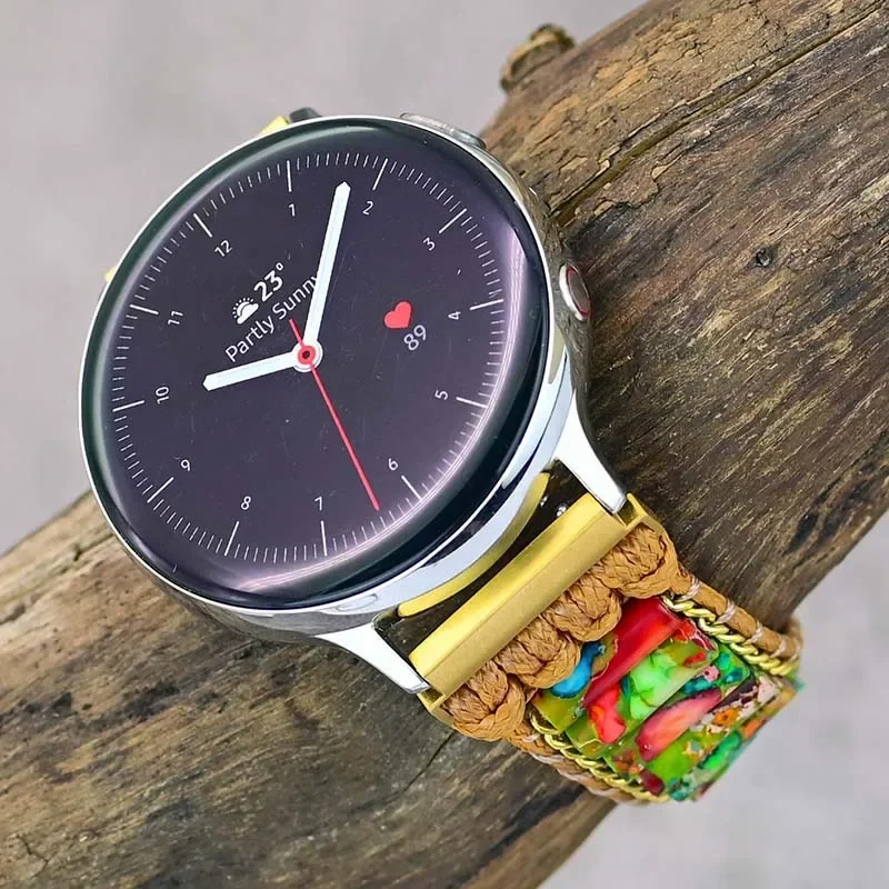 22 mm 20 mm geflochtenes Nylonarmband für Samsung Galaxy Watch7/6/5/4/Huawei Watch 5 GT5-4-3 Pro Band 46 mm böhmisches Armband