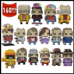 MOC Back To The Futured Doctor Brown Martyed Model Brickheadz Collection Building Block Set Movie Action Figures Brick Toy Gifts