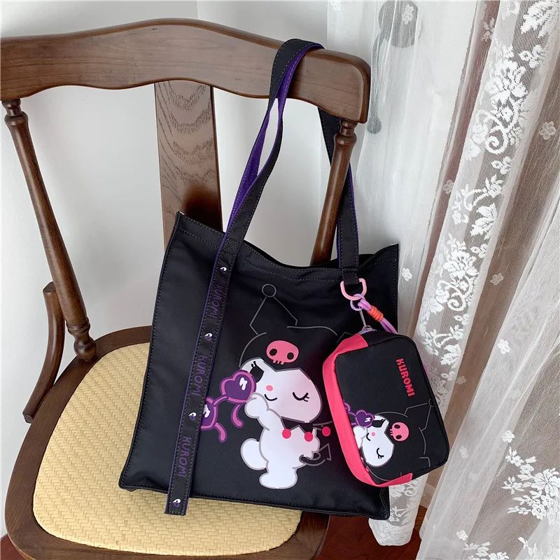 

Sanrio Summer bags Cartoon Fabric Shoulder Bag Shopping Eco Bag Kitty Cat Large Capacity Bag