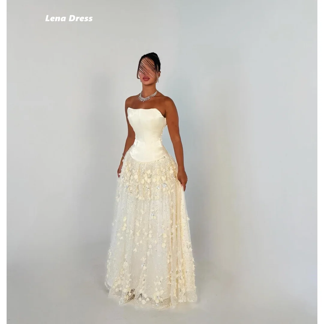 

Lena Sleeveless Evening Dresses for Special Occasions Light Yellow Women's Prom Dress Luxury Woman Ceremony Dresses Line A 2025