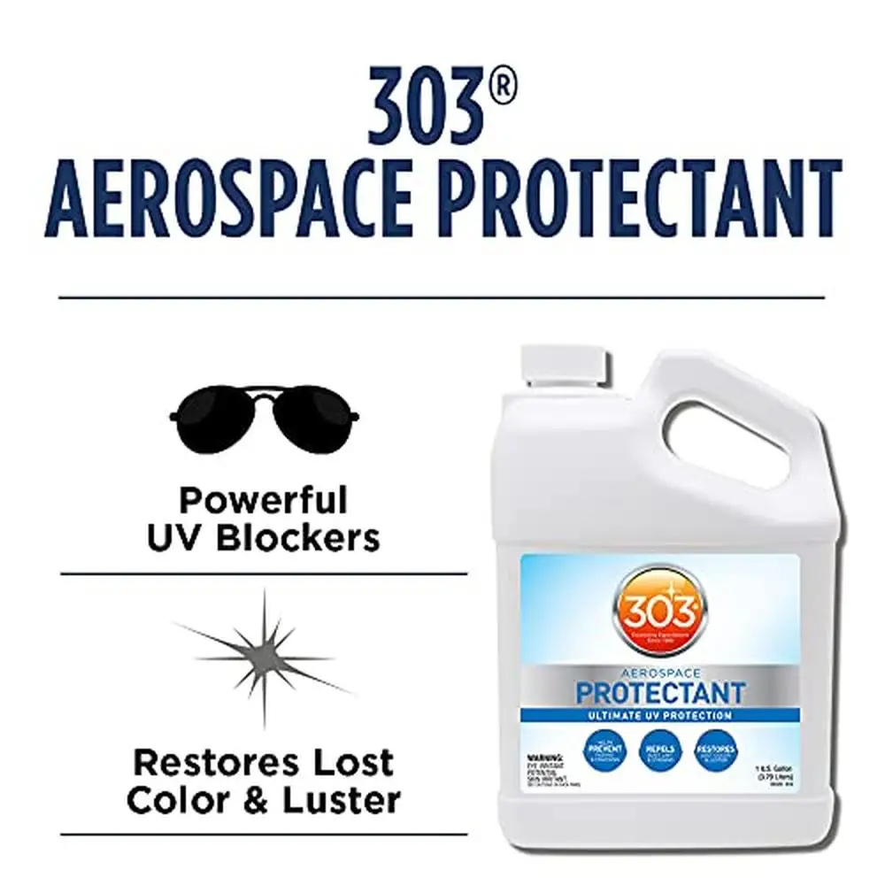 UV Protection Aerospace Protectant Repels Dust Staining Smooth Finish 128 Fl Restores Appearance Non-Greasy Versatile Use on