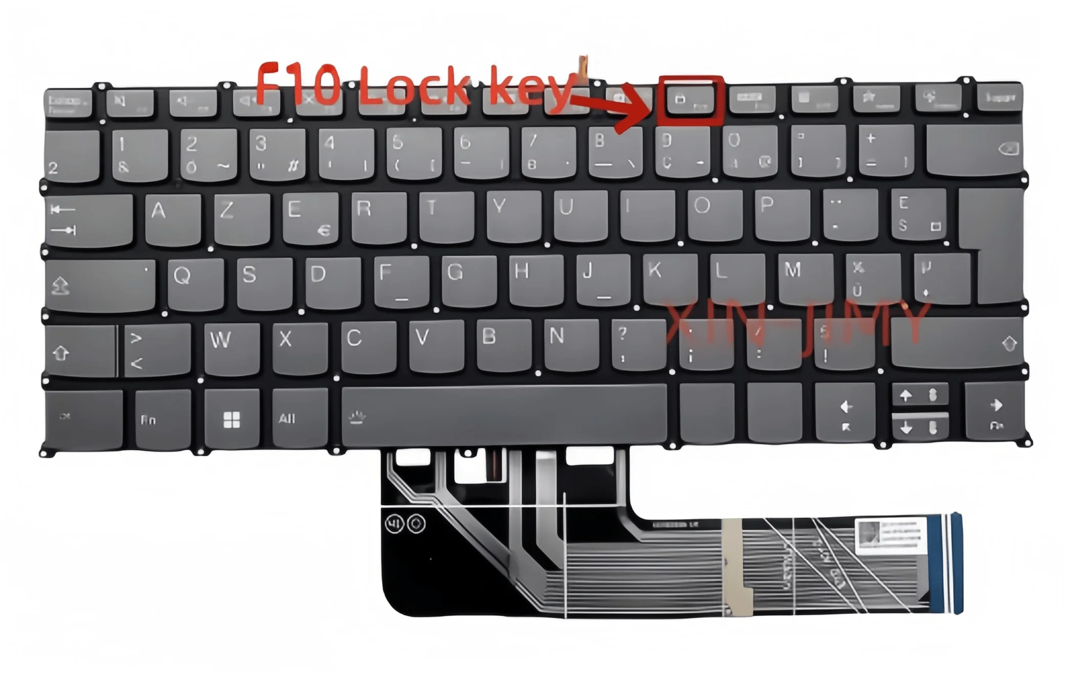 Keyboard for Lenovo IdeaPad 3 14ABA7 14IAU7, 5 14ABA7 Flex 5-14AL/14ARE05/14IIL05/14ITL05 French backlight