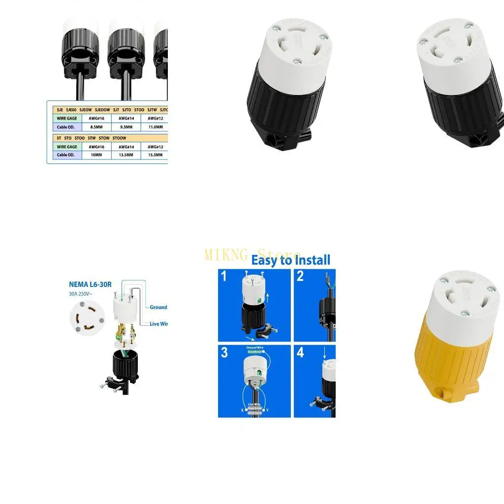 Industrial 30A 250V Locking Connecors Twist Lock Plugs for 10-16AWG Wire Best Sale