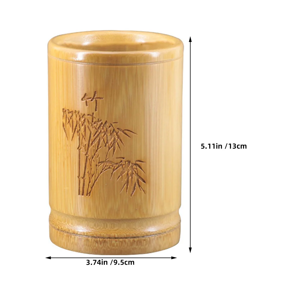 Bamboo Pen Holder, Desktop Stationery Organizer, Pencil Storage Box, Creative Chinese Style Container, Retro Pen Holder