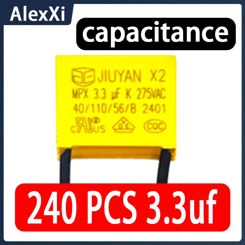240pcs 3.3uF Capacitor Lot Assorted Electronic Component Parts for DIY Projects And Electronics Repair