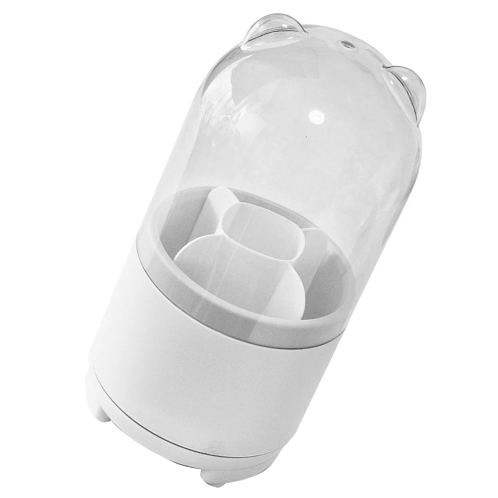 

Makeup Brush Brush Holder With ganizer Cosmetics Holder Rotating Desktop Cup Lid Practical Container