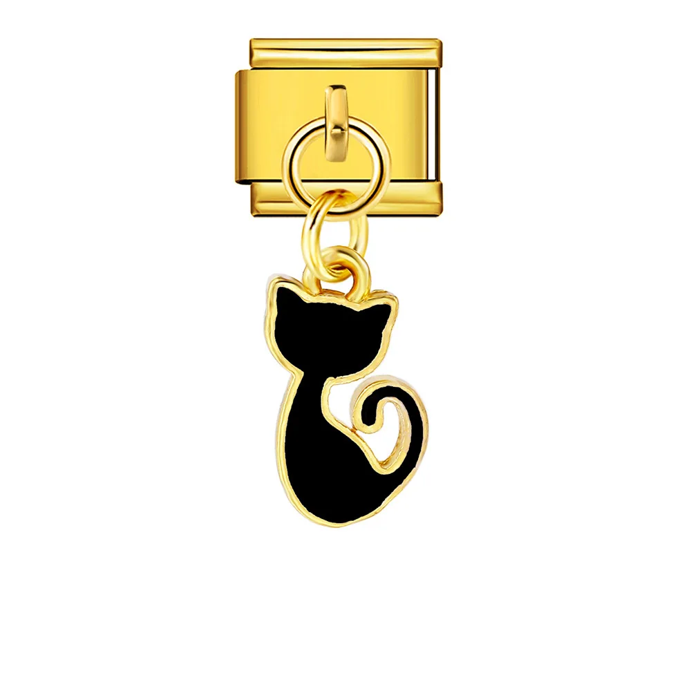 WG 1pc Italian Modular Charm Ocean Life Hook Pendant For DIY Italian Modular Bracelet Necklace Jewelry Gift