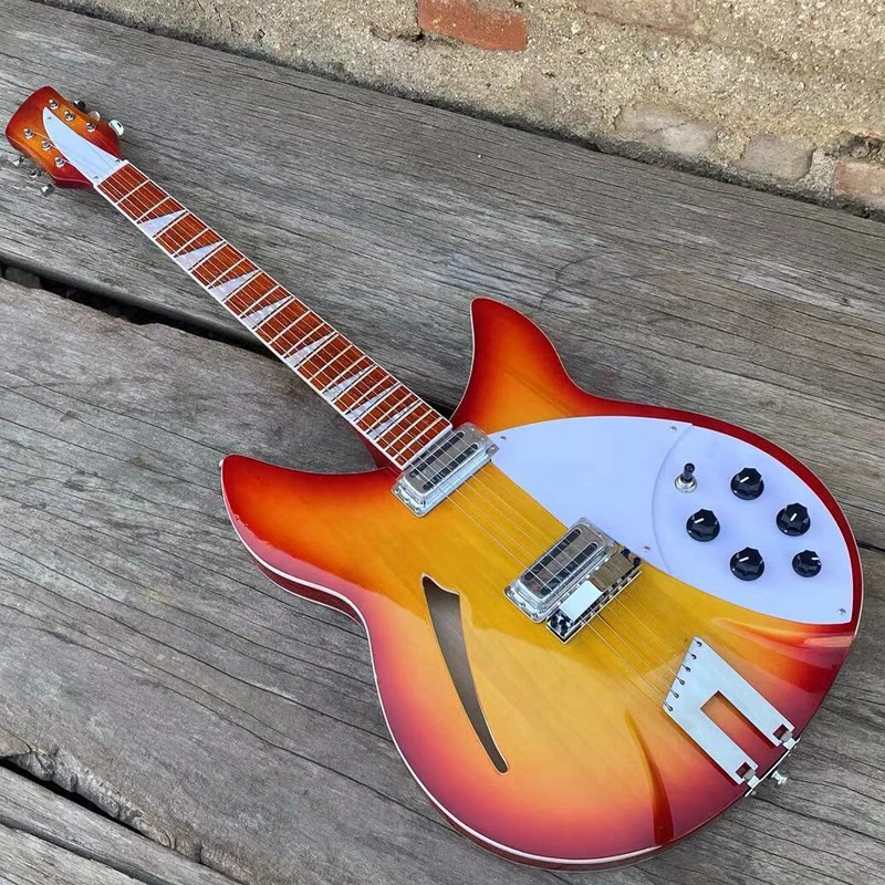 

Электрогитара Trapeze Tailpiece 360, полуакустическая, цвет Cherry Burst, с грифом из палисандра, качественная 6-струнная гитара