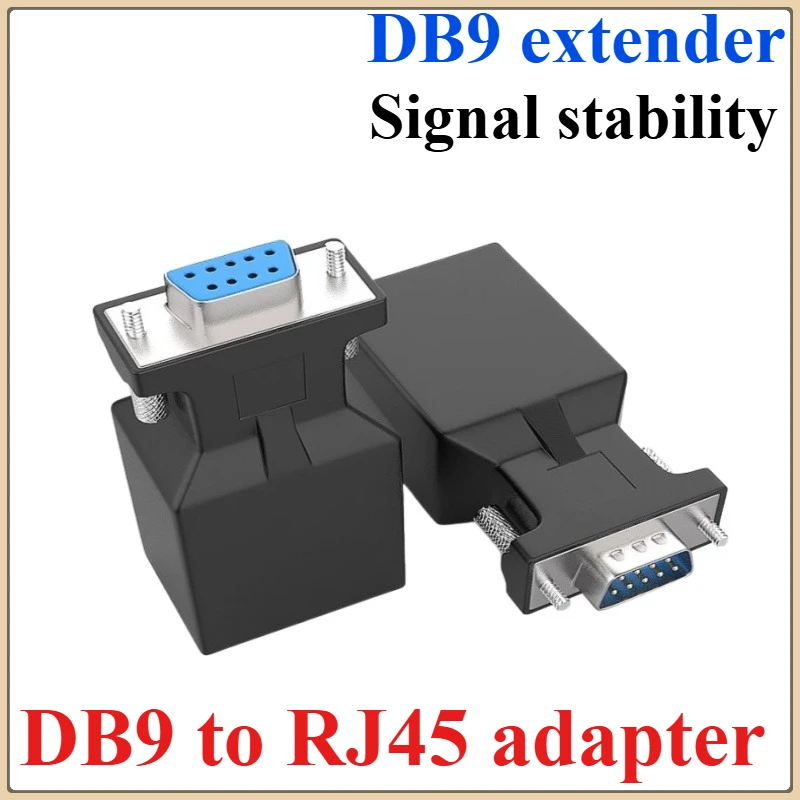 

2PCS/Lot DB9 RS232 Male/Female To RJ45 Female Adapter COM Port to LAN Ethernet Port Converter