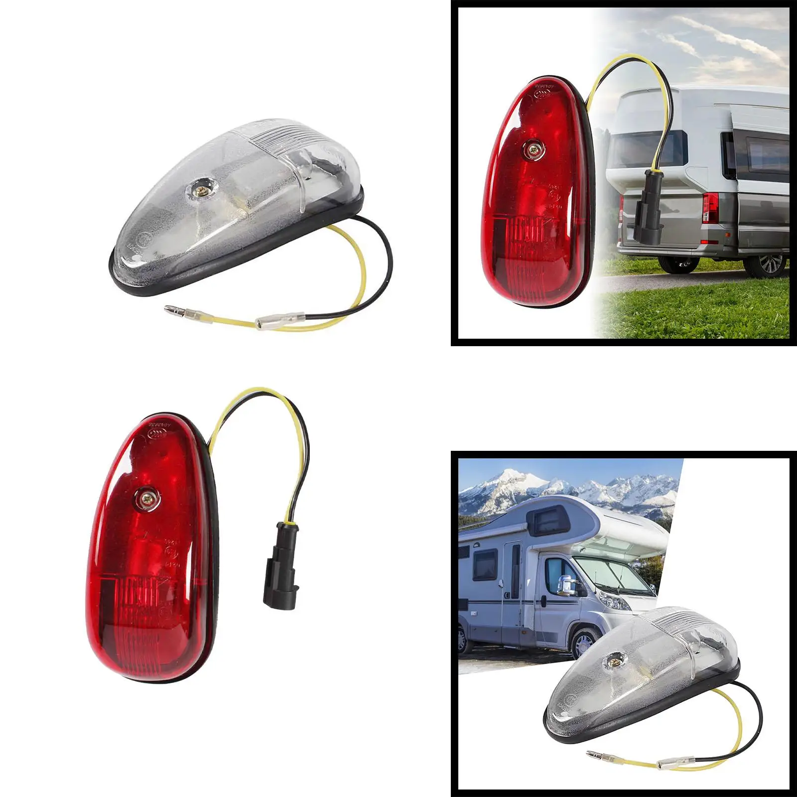 Luci di posizione esterne generiche per camper LED, accessori per montaggio superficiale con prestazioni stabili, accessori per camper 12V per auto camper con rimorchio