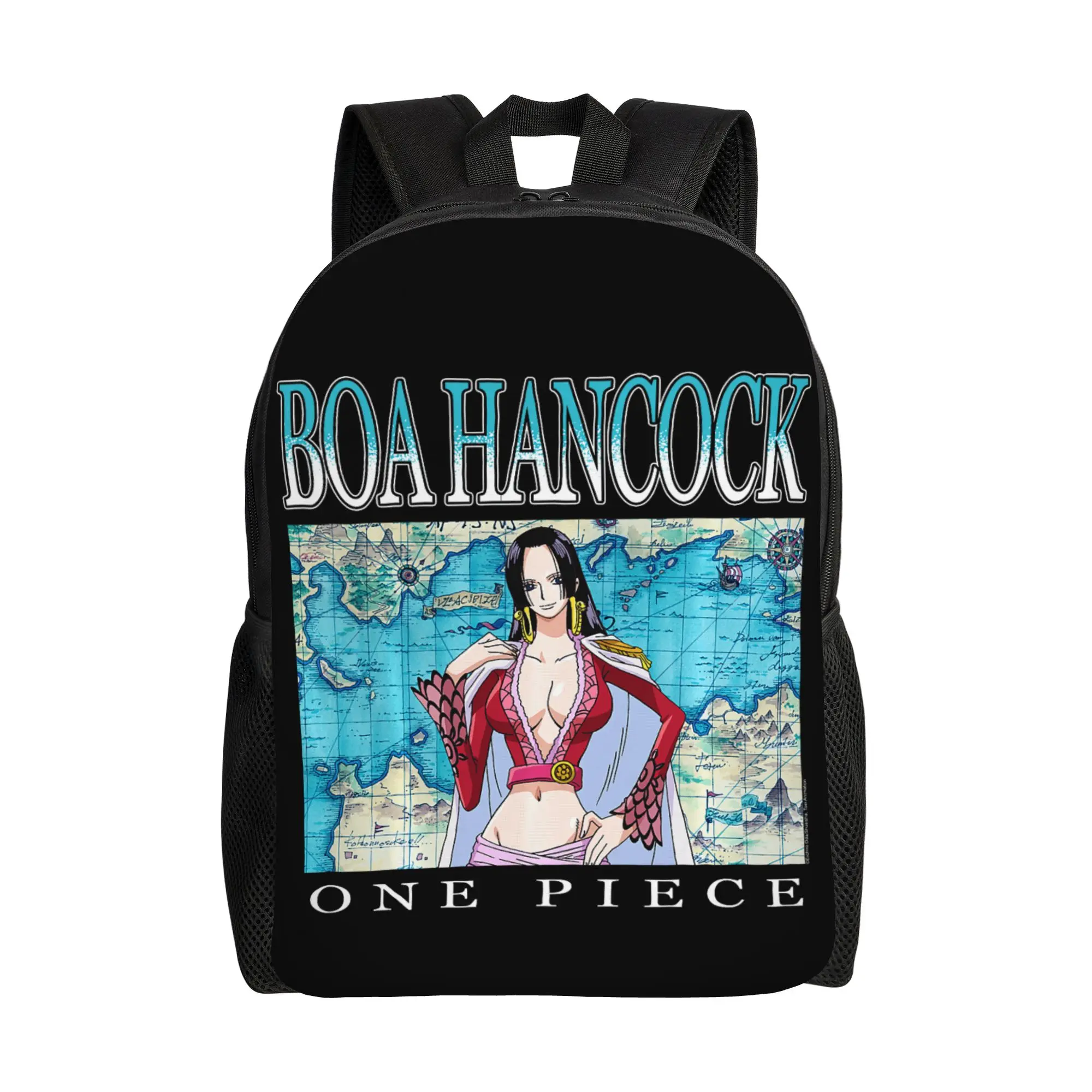

fashion backpacks One Piece Anime Pirate Empress Boa Hancock Adult Daypack ita bag mochila Daily Journey Retro Washable Rucksack
