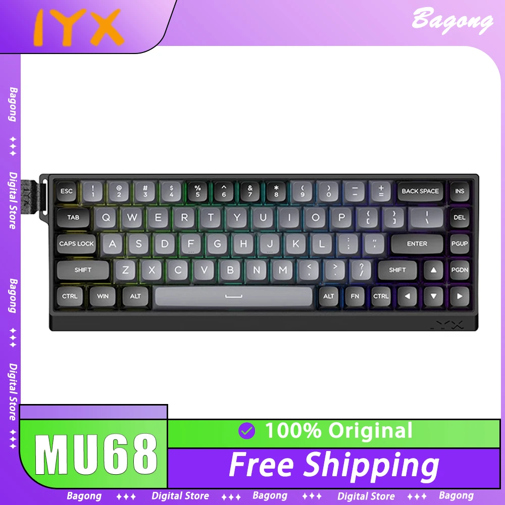 

Iyx Mu68 Magnetic Switch Mechanical Keyboard Aluminium Alloy 8k Return RGB Wired Gaming Keyboard PC Gamer Accessories Varolant