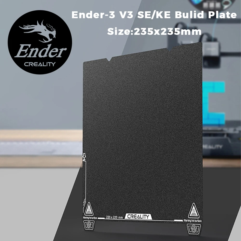 

Creality ПК-текстурированная сборная пластина для 3D принтера Ender-3 V3 KE/SE 235x235 мм односторонняя платформа доска аксессуары для 3D принтера