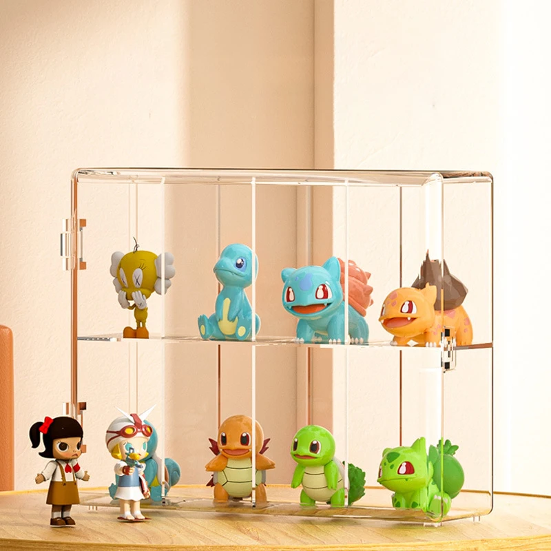 Imagem -06 - Acrílico Display Case para Funko Figuras Clear Desktop Grid Caixa de Armazenamento Gabinete Organizador para Mini Brinquedos Boneca Coleções