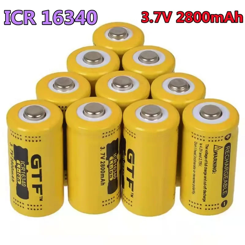 rechargeable battery CR123A RCR 123 ICR 16340.2800 MAH, 3.7 V, lithium ion, for Arlo L70 security camera....