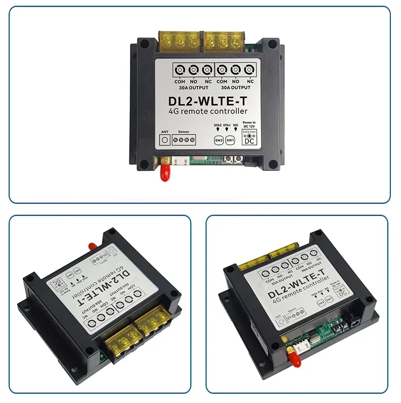 Intelligent 4G LTE Controller DL2-WLTE-T&TC 2CH APP Remote Control 0A Motor High Power Relay Switch Dialing SMS WEB Fault Alarm