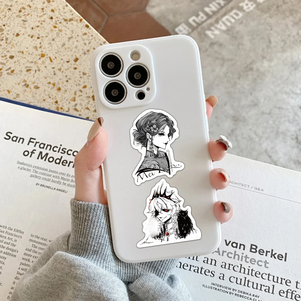 62 قطعة من ملصقات الشخصية الخامسة باللونين الأبيض والأسود، كتيبات رائعة، مادة الهاتف، حقائب الكمبيوتر المحمول، أكواب مياه مقاومة للماء #6