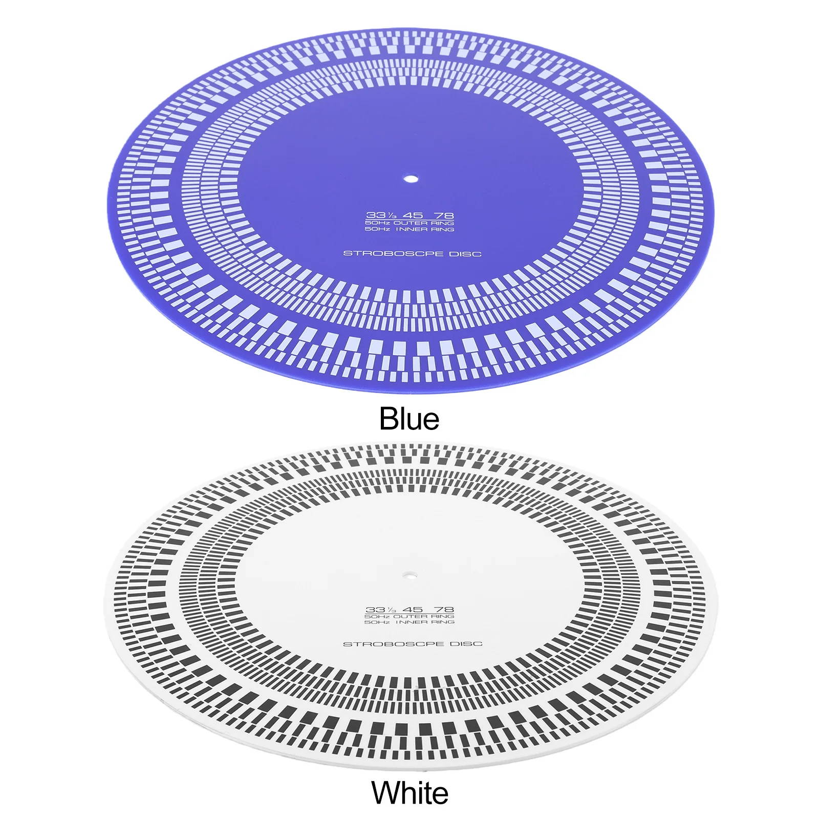 LP Turntable Calibration Speed Test Disc 11.81 in X 3mm High‑Precision Strobe Disc Double Sided 33/45/78 RPM for Record Player