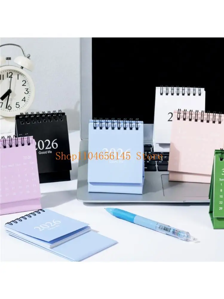 

5asd Portable 2026 Desktop Calendar 19 Month Runs from Jan 2026 to Jul 2027 Small Tabletop Calendar Planner for Office Home