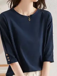 ZANZEA Women Half Sleeve Buttons Blouse 2024 Summer Solid Round Neck Blusas Elegant Office Female Tunic Casual Basic Tops Shirts