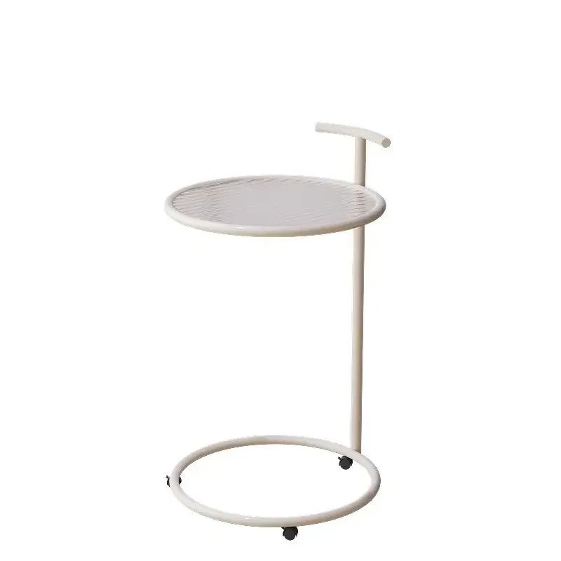

Glass Tea Table Living Room End Tables Mobile Modern Coffee Table Nordic Circular Sofa Side Tables Creative Design Furniture